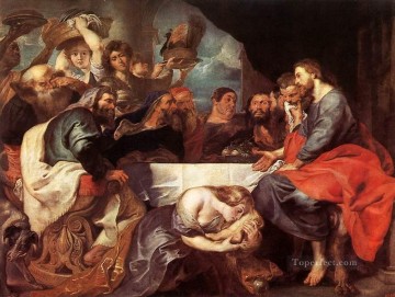 Cristo en Simón el Fariseo Barroco Peter Paul Rubens Pinturas al óleo